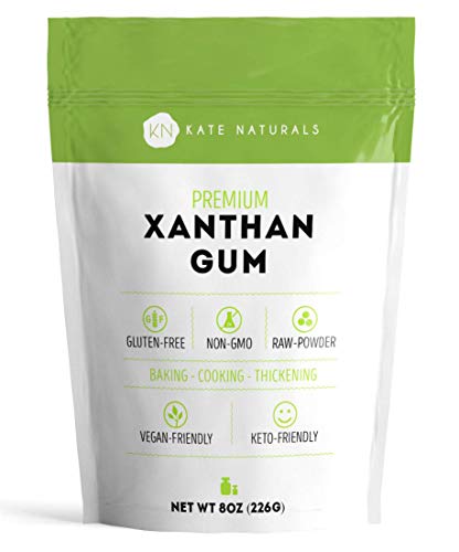 Xanthan Gum (8 oz) para hornear, ceto y salsa espesante de Kate Naturals. 100% natural y no transgénico. Perfecto para cocinar, tomar y sacudir sin gluten