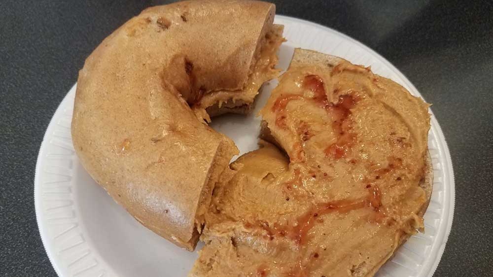 Jelly-and-Peanut-Bagel