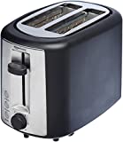 Conceptos básicos de Amazon 2 Rebanada, tostadora de ranura extra ancha con 6 Configuración de sombra, negro