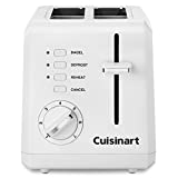 Tostadora de piojos Cuisinart CPT-122 Compact Plastic 2 -Slice, blanco