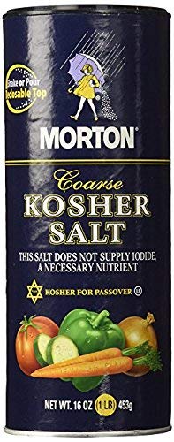 Morton Coarse Kosher Salt 16 oz. (Paquete de 2)