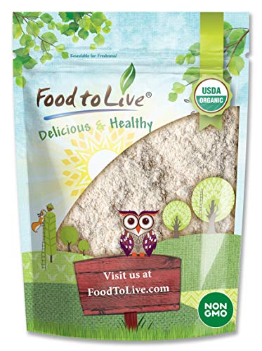 Harina de amaranto orgánico, 4 Libras - No OMG, Tierra fina de granos enteros, Comida vegana, Kosher, Polvo a granel, Alto en fibra dietética, proteína y selenio.