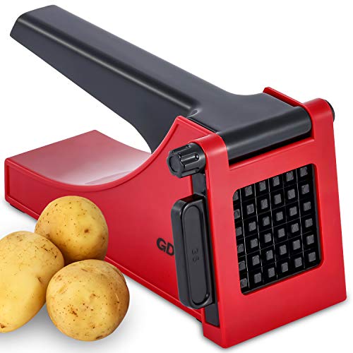 Cortador de papas fritas, Cortador de papas fritas fácil de limpiar para cortar fácilmente, picador de papa para papas fritas, zanahorias, pepinos