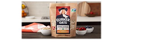 Quaker Old Fashioned Rolled Oats, USDA Organic, Non GMO Project Verified, 24oz Bolsas resellables (Pack of 4)