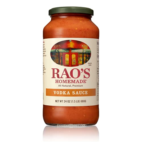 Salsa de vodka casera de Rao | 24 oz | Salsa de tomate cremosa | Salsa de pasta | Carb Conscious, Keto Friendly | All Natural, Premium Quality | Con queso Parmigiano Reggiano y Pecorino Romano y vodka