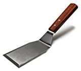 MANNKITCHEN Espátula de acero inoxidable de grado profesional perfecta para sartenes de hierro fundido y parrillas planas