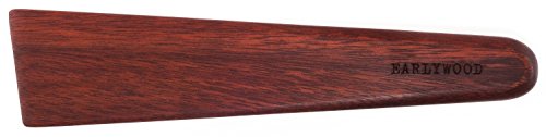 Utensil de cocina de madera hecha a mano de 10 pulgadas de madera temprana para cocina, raspador de madera multipropósito y tortuga de huevo, raspador de hierro fundido y espátula de salteado de madera - Hecho en EE. UU. - Madera de sangre