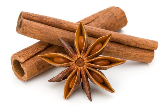 Cinnamon,Sticks,And,Anise,Star,Isolated,On,White,Background,Close