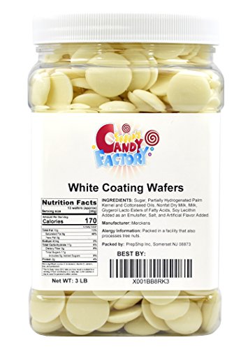 Sarah's Candy Factory Coating Melting Wafers Chocolate blanco en frasco, 3 Lbs
