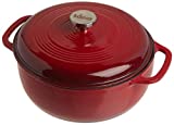 Lodge EC6D43 Horno holandés de hierro fundido esmaltado, 6 -Quart, Island Spice Red