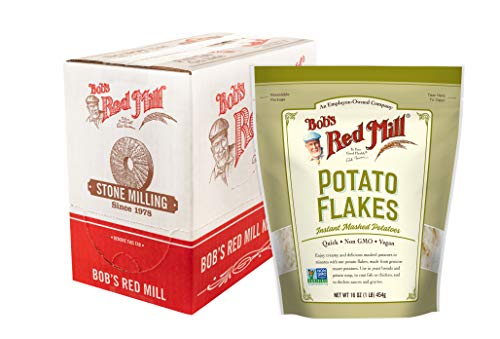 Bob's Red Mill Instant Mashed Potatoes Creamy Potato Flakes, 16 onzas (Pack of 4)