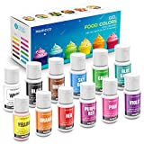 Nomeca 12 Colores Gel para colorear .70 Fl Oz Botellas Vibrante Icing Gel Colores, Gel sin sabor Colorante para pastel Decoración de huevo de Pascua Fondant Cookie Frosting Royal Icing - Vegano, sin gluten