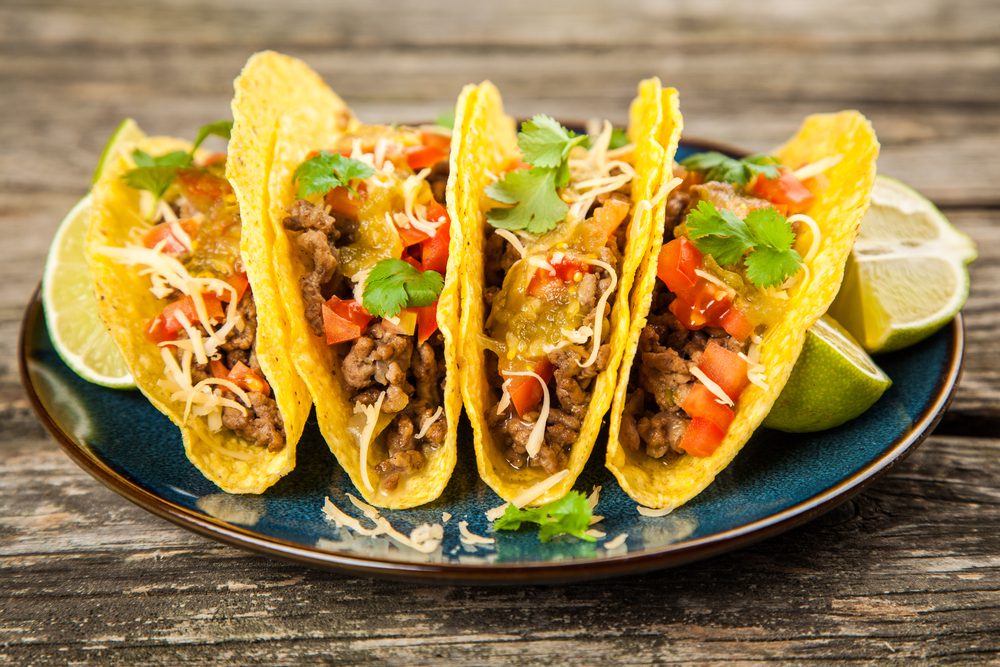 Tacos mexicanos con carne de res